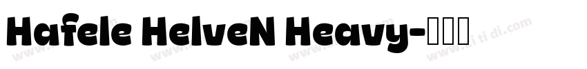 Hafele HelveN Heavy字体转换